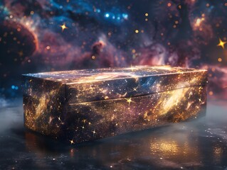 Wall Mural - captivating cosmic parcel intergalactic container with stellar design and galactic backdrop