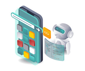 Poster - Artificial intelligence robot develops smartphone application