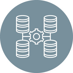 Wall Mural - Database management Icon