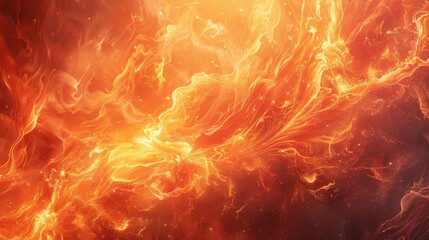 Intense close-up of bright flames, offering a dramatic and powerful visual, illustration background