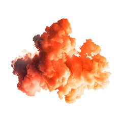 Wall Mural - Orange cloud isolated on transparent