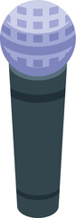 Poster - Wireless microphone standing up is ready for recording vocals in isometric view