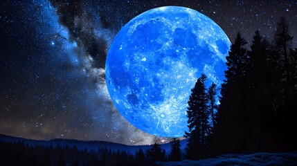 blue moon background concept