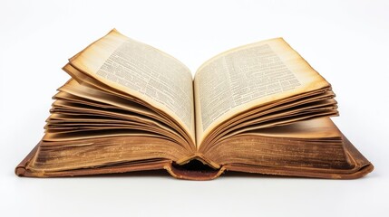 Aufkleber - An open old book with yellowed pages, showcasing historical literature. Ideal for themes of knowledge, history, and education.