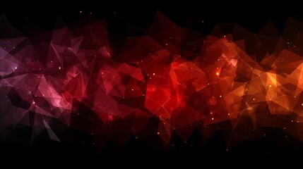 Fototapete - colorful red and black gradient technology triangular abstract background, abstract polygonal pattern, concept of business background with colorful geometric shape	