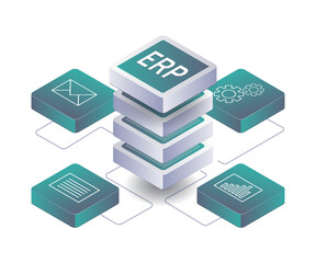 Aufkleber - Strategic Growth of ERP Database Server Networks in Business