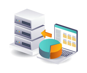 Aufkleber - Percentage Analysis of Server Data Transaction Speed