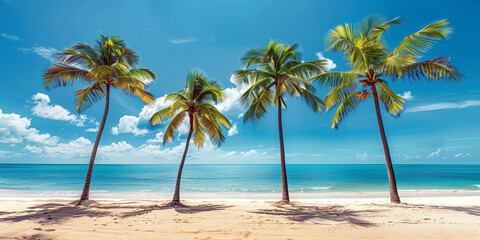 Poster - palm tree on the beach