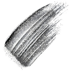 Poster - Abstract silver glitter brush strokes with sparkle effect on a checkered backdrop