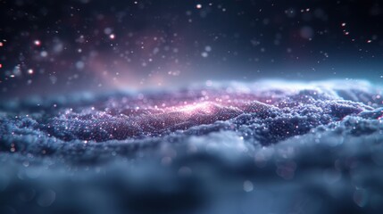 Wall Mural - A blurry image of a galaxy with a pinkish hue