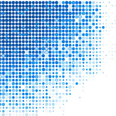 Aufkleber - Blue halftone dots gradient on transparent background