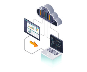 Aufkleber - Dashboard for professional data analysis of cloud server databases