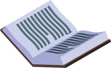 Poster - Open book with text lines is lying open on a table, suggesting an engaging read