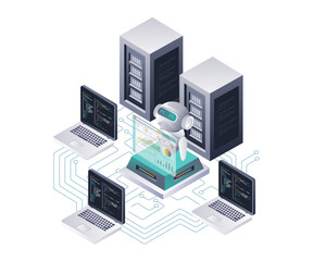 Aufkleber - Automated Data Center Server Management by Robots