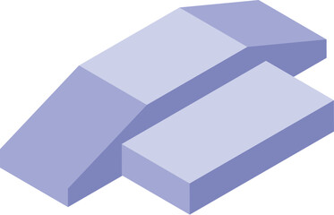 Poster - Abstract 3d shape forming a modern minimalist sculpture, ideal for representing concepts of design, geometry and modern art