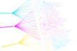 © Who is Danny - Colorful abstract digital data streams on white, concept of information technology dynamics. 3D Rendering