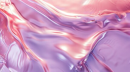 Wall Mural - Smooth glossy textures in shades of pink and purple  AI generated illustration