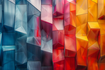 Poster - Modern geometric design with eye-catching shapes and vivid colors,