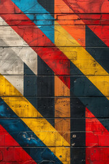 Poster - Vivid geometric patterns in a modern and contemporary style,