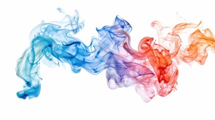 Naklejka na meble A vivid watercolor of bankruptcy, with colorful assets turning into wisps of smoke and dispersing into the air, isolate on white background with copy space