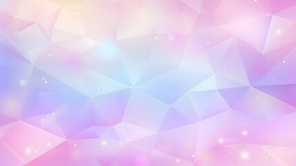 Wall Mural - Abstract Geometric Art with Bokeh Background in Pastel Pink and Blue Tones