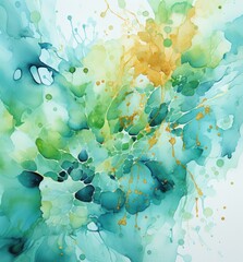 Wall Mural - Abstract watercolor spring background