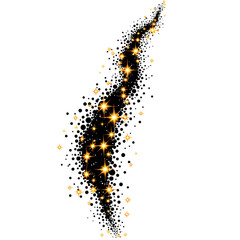Poster - Magical sparkling dust trail on transparent background
