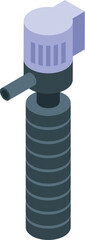 Poster - electric water pump generating pressure for plumbing system, industrial object