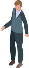 Poster - Businessman is gesturing with his hand, as if explaining something