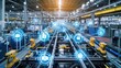 © Premreuthai - Modern industrial factory using automation and cloud computing for data exchange, improving efficiency and productivity