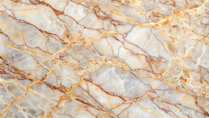 Poster - White marble with a swirled, textured pattern of gold and brown veins