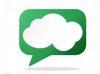 Canvas Print - Green Speech Bubble - PNG