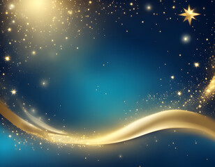 Wall Mural - Blue starry sky gilded light luxury background