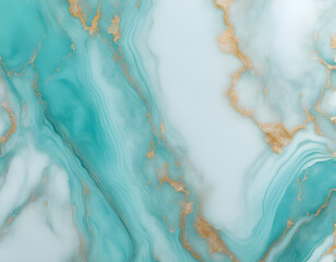 Wall Mural - Transparent Tiffany Blue cracked jade cut marble background