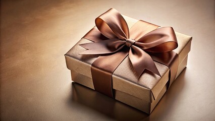 Poster - Elegant gift box with luxurious wrapping and bow , elegant, gift, box, luxury, wrapping, bow, present