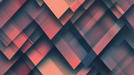 Poster - Abstract geometric background with pink and blue tones creating a repetitive pattern
