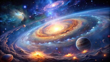 Wall Mural - cosmic cradle interstellar landscape capturing the birth of stars and galactic evolution, stellar nu