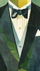 Sticker - Close-up of a tuxedo, hinting at a grand event