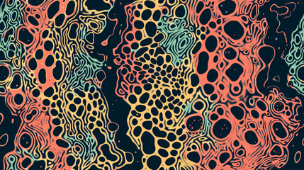 Aufkleber - Organic shapes and textures in abstract background, reminiscent of microscopic cell division view
