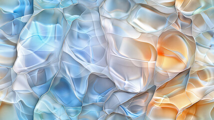 Poster - organic shapes flowing and merging in abstract background, evoking fluidity and movement