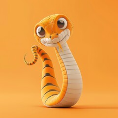 Canvas Print - Cute Cobra Cartoon