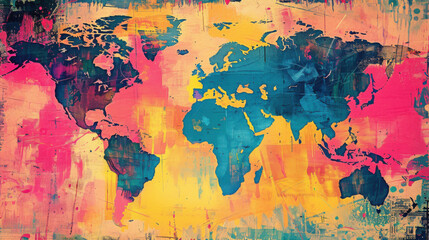 Wall Mural - map of the world