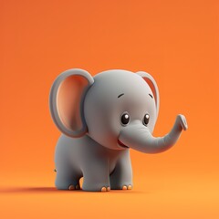 Sticker - Cute Elephant Cartoon