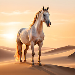 Canvas Print - horse in the desert