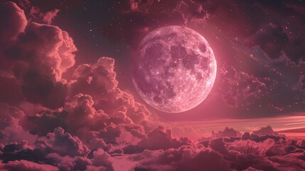 Sticker - rose colored moon