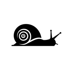 Poster - illustration logo of minimalist outline of a snail