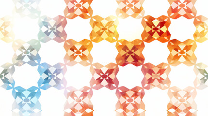Aufkleber - Seamless pattern made of geometric shapes creating a mosaic background