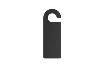 Aufkleber - A black door hanger against a white background, concept of hotel service or privacy notice, clean design. 3D Rendering