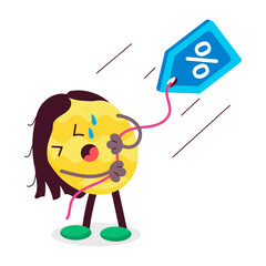 Sticker - An emoji style sticker of get offer 

