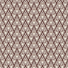 Wall Mural - Ethnic, tribal seamless surface pattern. Native americans style background. Repeated geometric figures motif. Contemporary abstract wallpaper. Boho chic grid digital paper, textile print. Vector art